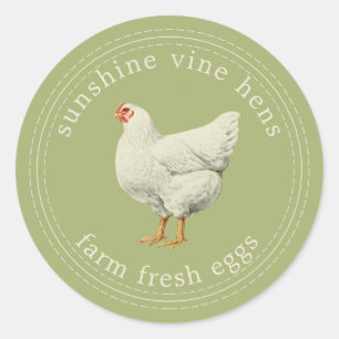 Verse Eieren Van de Boerderij Oud Kippen Eieren Do Ronde Sticker