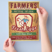 Verse Eieren van de Boerenmarkt Flyer (Hand)