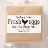 Verse eieren van hennen met vrije uitloop etiket (Insitu)
