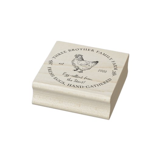 Verse Eieren van het Familiebedrijf Boerderij Rubberstempel (Stempel)