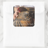 Verse eierstickers vierkante sticker (Tas)