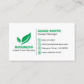 Verse en minimalistische gazonverzorging  visitekaartje (Voorkant)