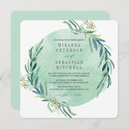 Verse eucalyptus bladeren botanische bruiloft kaart