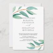 Verse Eucalyptus Branches Leaves Botanical Wedding Kaart (Voorkant)
