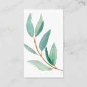 Verse Eucalyptus verlaat bruiloft ACCOMMODATIE Informatiekaartje (Achterkant)