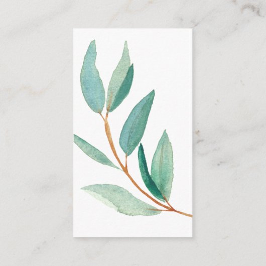 Verse Eucalyptus verlaat bruiloft ACCOMMODATIE Informatiekaartje (Achterkant)