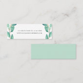Verse Eucalypus vertrekt trouwwebsite Mini Visitekaartje (Voorkant / Achterkant)