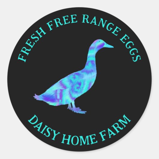 Verse Euck Eggs Moderne Business Ronde Sticker (Voorkant)