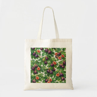 Verse Ficus Fruit Botanisch Patroon Tote Bag