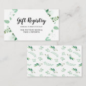 Verse Foliage Botanical ingelijst Chic Gift Regist Informatiekaartje (Voorkant / Achterkant)