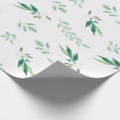 Verse Foliage Botanische Patroon Waterverf Bruilof Cadeaupapier (Hoek)