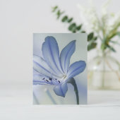 Verse foto van blauwe bloem briefkaart (Staand voorkant)