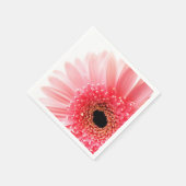 Verse foto van roze Gerbera-madeliefje Servet (Hoek)
