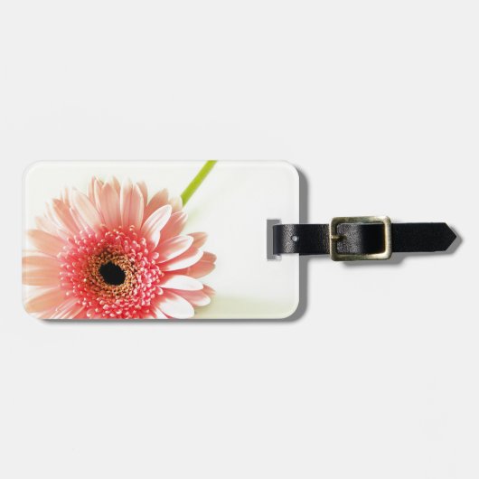 Verse foto van roze Gerbera-margriet Bagagelabel (Voorkant horizontaal)