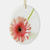 Verse foto van roze Gerbera-margriet Keramisch Ornament (Rechts)