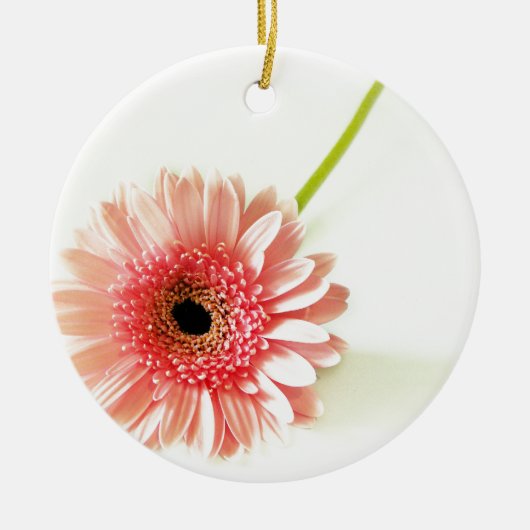 Verse foto van roze Gerbera-margriet Keramisch Ornament (Voorkant)