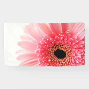Verse foto van roze Gerbera-margriet Spandoek