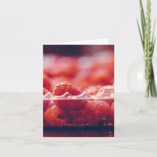 Verse Frambozen Fotografie Art Kaart (Voorkant)