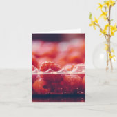Verse Frambozen Fotografie Art Kaart (Gele Bloem)