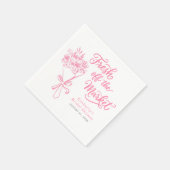 Verse Fris Op De Markt Roze Bruidsdouche Servet (Hoek)