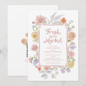 Verse Fris van de Markt Bruiloftsdags Bruidsfeest Kaart (Voorkant / Achterkant)