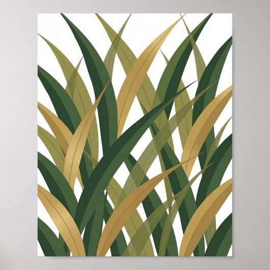Verse frisse GROENE BLAREN Statement ontwerp Poster (Voorkant)