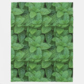 Verse frisse groene muntblaadjes botanische fleece deken (Voorkant)
