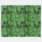 Verse frisse groene muntblaadjes botanische fleece deken (Voorkant (Horizontaal))