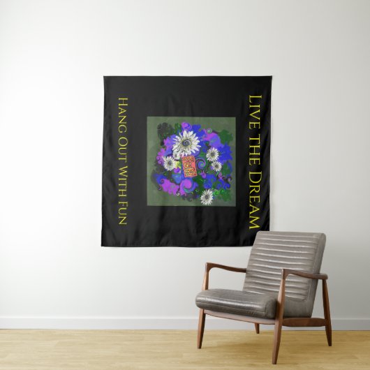 Verse frisse kleurrijke leuke vrolijke wandkleed (In Situ (horizontaal))