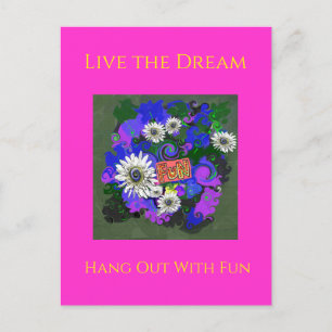 Verse frisse kleurrijke lol vrolijk briefkaart