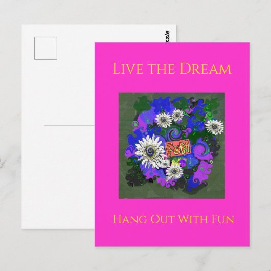 Verse frisse kleurrijke pret leuk briefkaart (Voorkant / Achterkant)