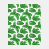 Verse frisse palmenbladeren tropische print fleece deken (Voorkant)