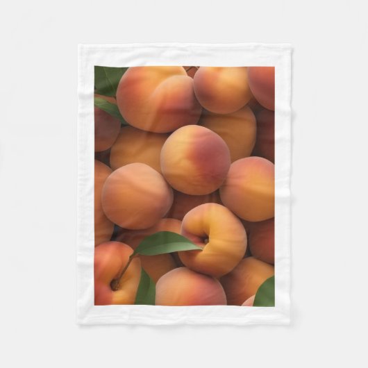 Verse frisse perziken fruit throw deken (Voorkant)