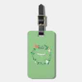 Verse Frühlingsbloemenguirlande Gepersonaliseerd Bagagelabel (Voorkant verticaal)