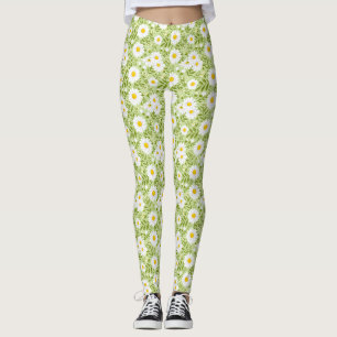 Verse Frühlingsmargriet Vector Kunst Leggings