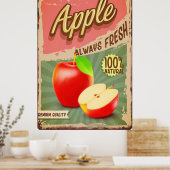 Verse Fruit Apple vintage Poster (Keuken)