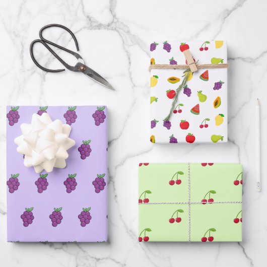 Verse fruit inpakvellen inpakpapier vel (Voorkant)