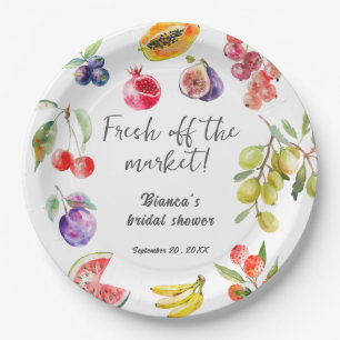 Verse Fruit van de Markt Bruidsfeest Verwelkoming Papieren Bordje