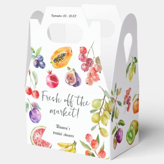 Verse Fruit Van De Markt Bruidsfeestje Bedankdoosjes (Geopend)