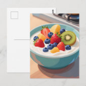 Verse Fruit Yoghurtkom Briefkaart (Voorkant / Achterkant)