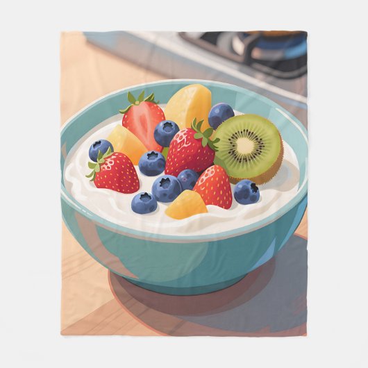 Verse Fruit Yoghurtkom Fleece Deken (Voorkant)