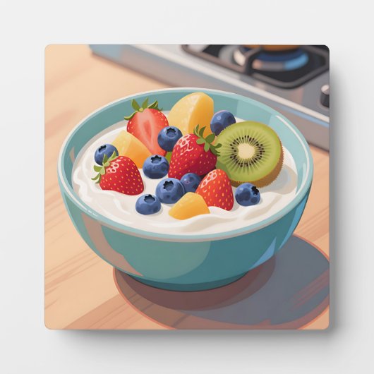 Verse Fruit Yoghurtkom Fotoplaat (Voorkant)