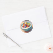 Verse Fruit Yoghurtkom Ronde Sticker (Envelop)