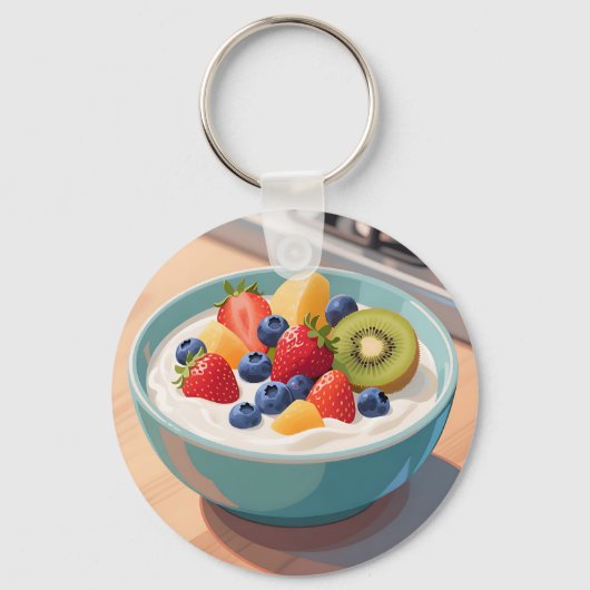 Verse Fruit Yoghurtkom Sleutelhanger (Voorkant)