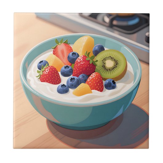 Verse Fruit Yoghurtkom Tegeltje (Voorkant)