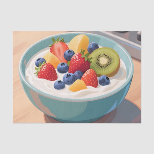 Verse Fruit Yoghurtkom Tissuepapier (Voorkant)