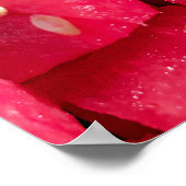 verse fruitige foto van gesneden watermeloensalade poster (Hoek)