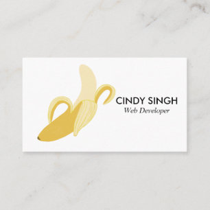 VERSE FRUITS: geïllustreerde bananen Visitekaartje