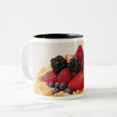 Verse fruitwafel tweekleurige koffiemok (Voorkant links)