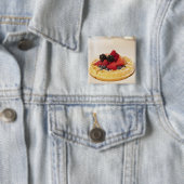 Verse fruitwafel vierkante button 5,1 cm (In situ)